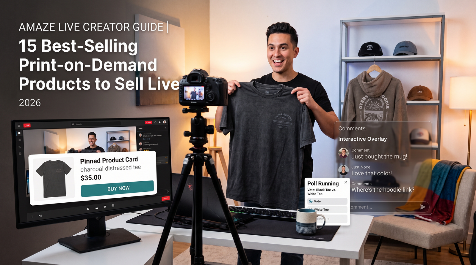 15 Best-Selling Print-on-Demand Products for Live Sellers
